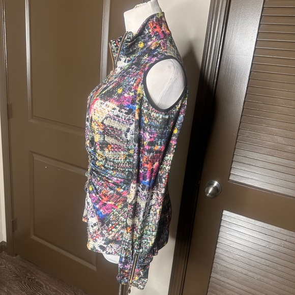 Joseph Ribkoff | Cold Shoulder Patterned Jacket - Picture 3 of 6